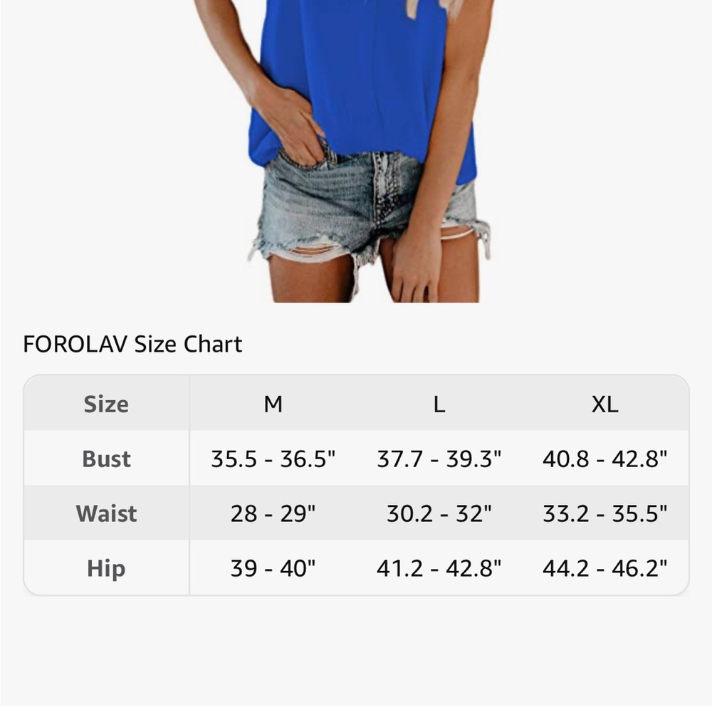 FOROLAV Women's V Neck Tank Tops Chiffon Cami with Adjustable Spaghetti Straps - Picture 9 of 9